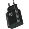 USAMS Ładowarka sieciowa T65 33W Fast Charging 1xUSB-C 1xUSB-A czarna